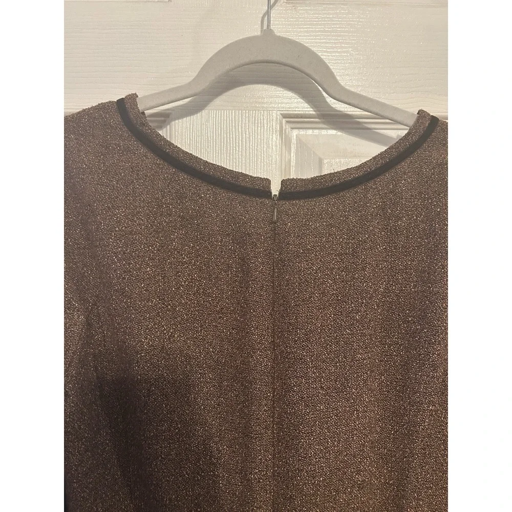 Vintage Liz Claiborne Size 14 Tweed Dress,‎ Brown/Black Office Church Chic - Picture 10 of 10